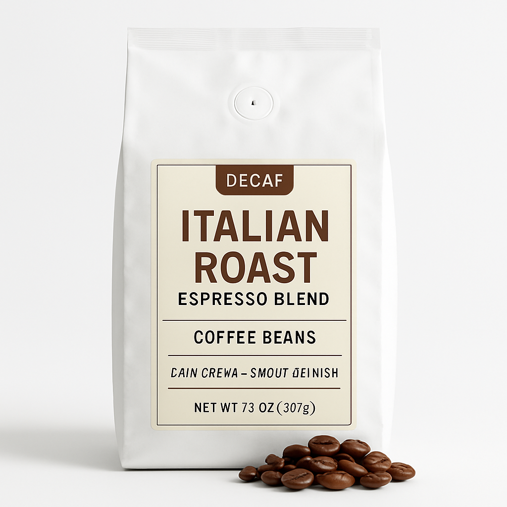Decaf Espresso Blend – Medium-dark Roast (250g)